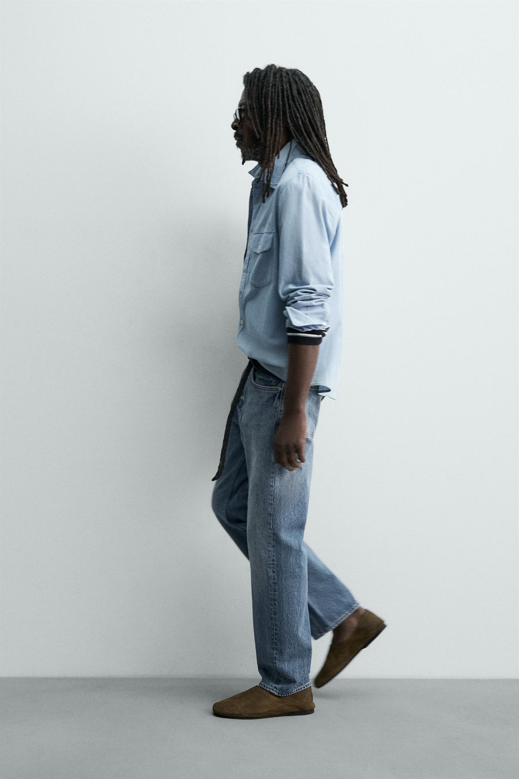JEANS STRAIGHT FIT AARON LEVINE X ZARA / Azul medio  фото 6