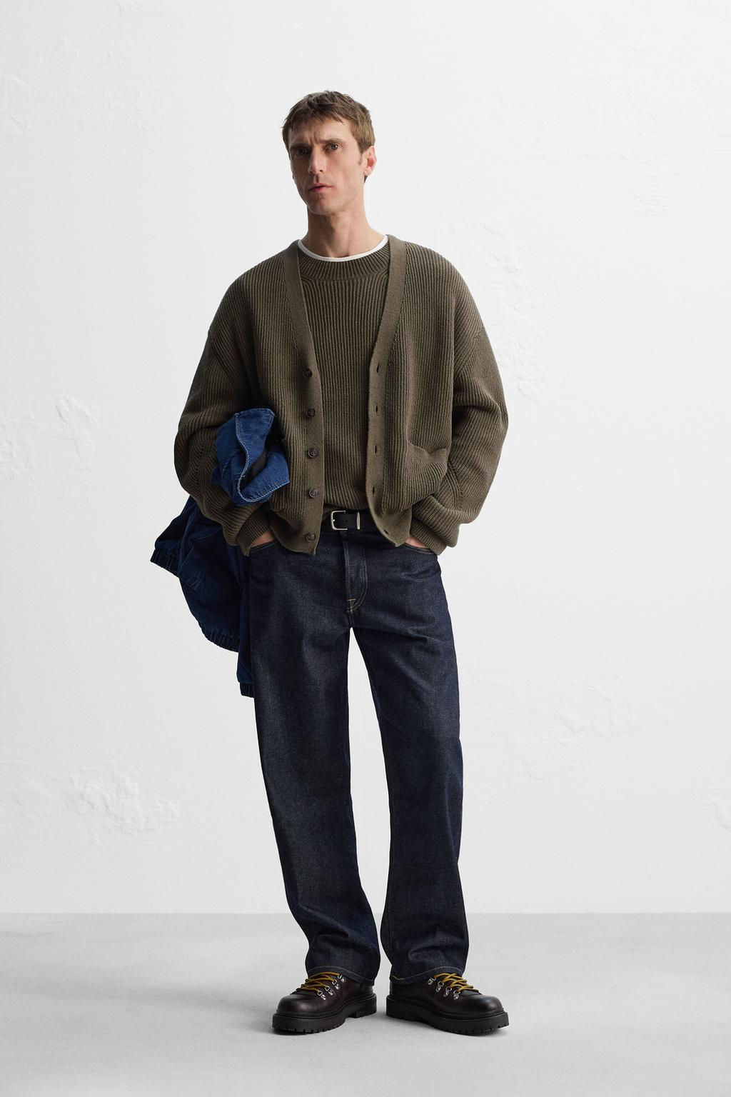 RELAXED FIT COTTON BLEND CARDIGAN - Zara фото 2