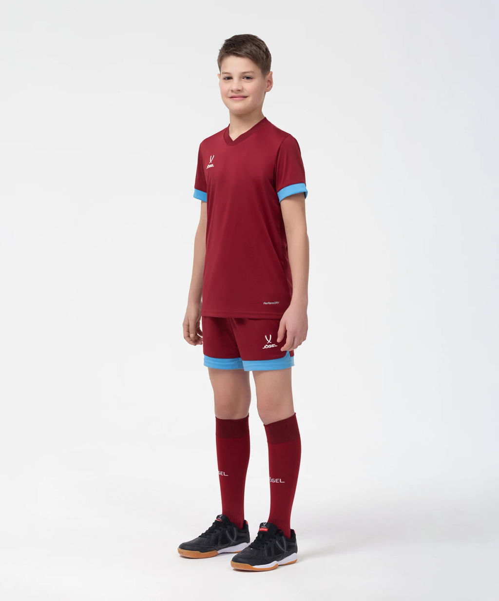 Шорты игровые JOGEL DIVISION PerFormDRY Union Shorts, гранатовый/голубой/белый фото 5