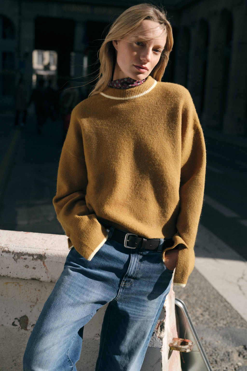 KNIT JUMPER WITH CONTRAST TRIMS - Zara фото 3