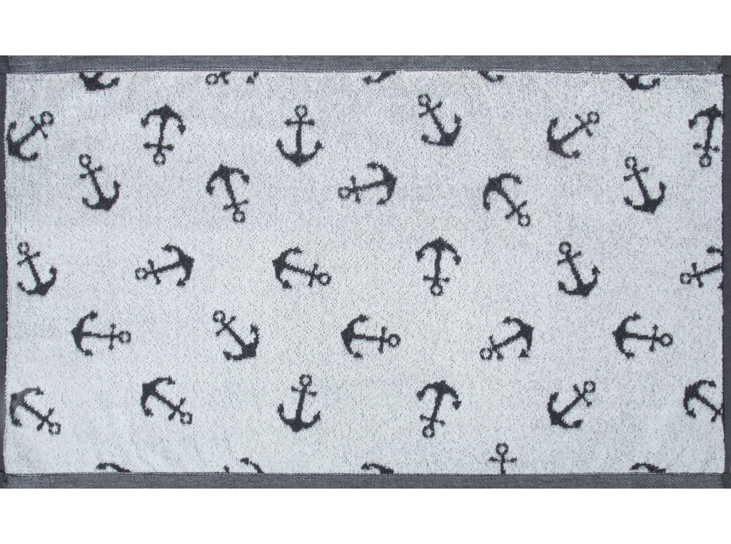 Полотенце махровое 6с104.411ж1 Якоря(антрацит) 67х40см