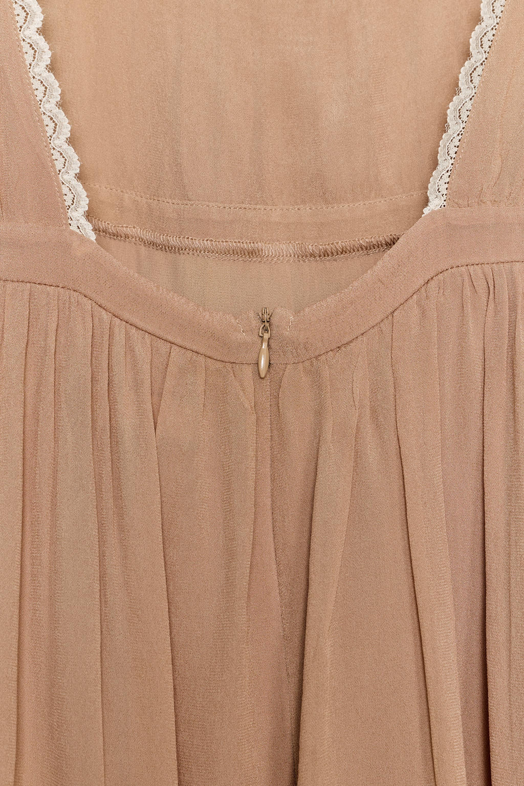 VESTIDO COMBINADO ENCAJE / Rosa palo - Zara фото 11