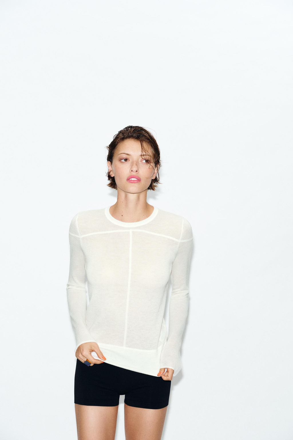 JERSEY PUNTO FINO CON LANA / Crudo - Zara фото 2