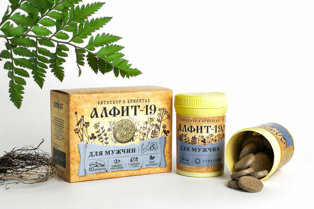 Алфит-19 Для мужчин БАД в брикетах Алфит 1201