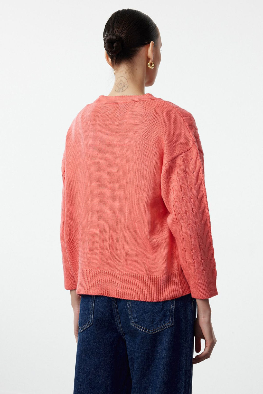 TRENDYOLMILLA Ekru Kruvaze Detayl? Ikili Bluz-H?rka Tak?m Triko TWOAW25HI00033  фото 6