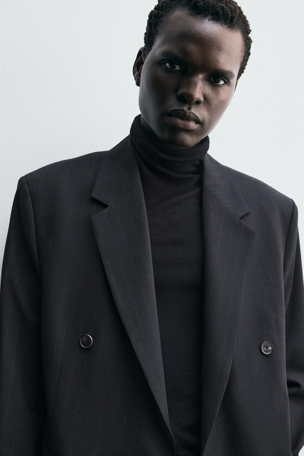 DOUBLE-BREASTED PINSTRIPE SUIT BLAZER - Zara фото 6