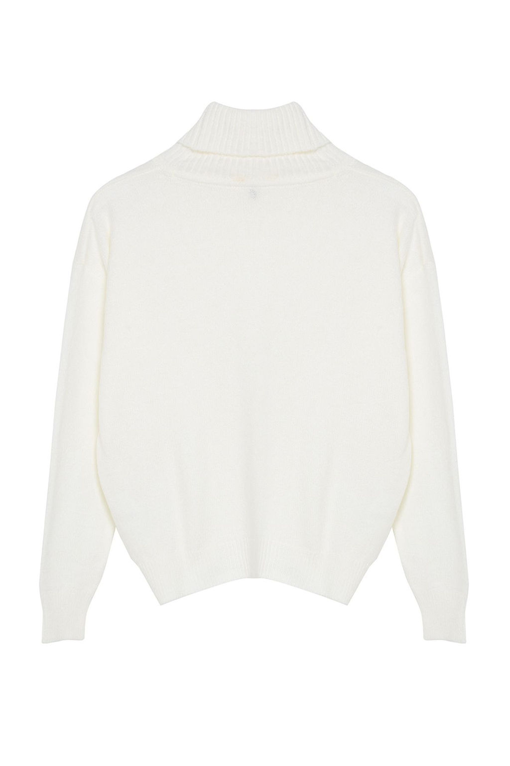 Siyah Yumusak Dokulu Tas Detayl? Bal?kc? Yaka Triko Kazak TWOAW24KZ00188 - Trendyolmilla фото 15