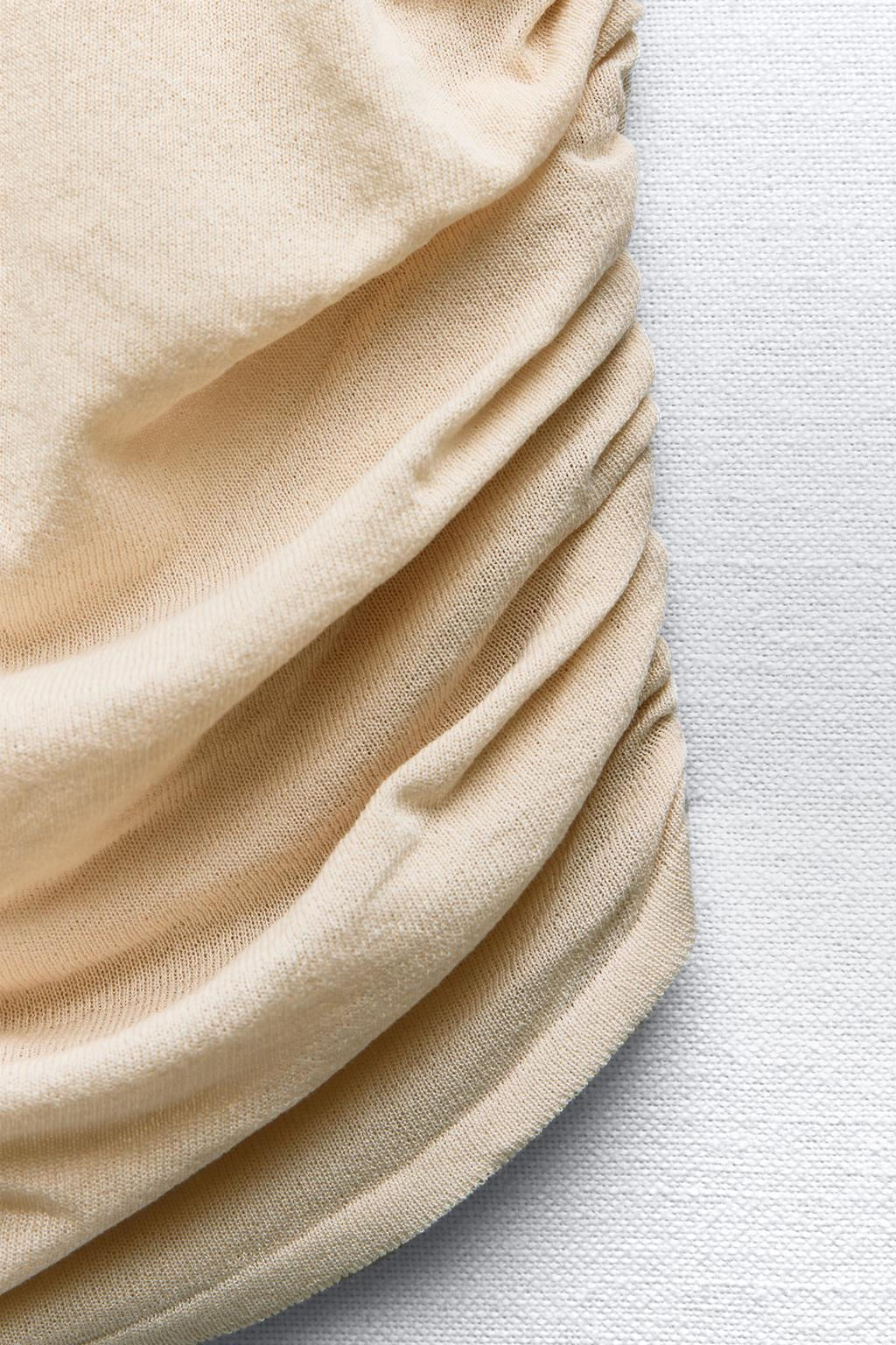 KNIT TOP WITH GATHERED SIDES - Zara фото 10