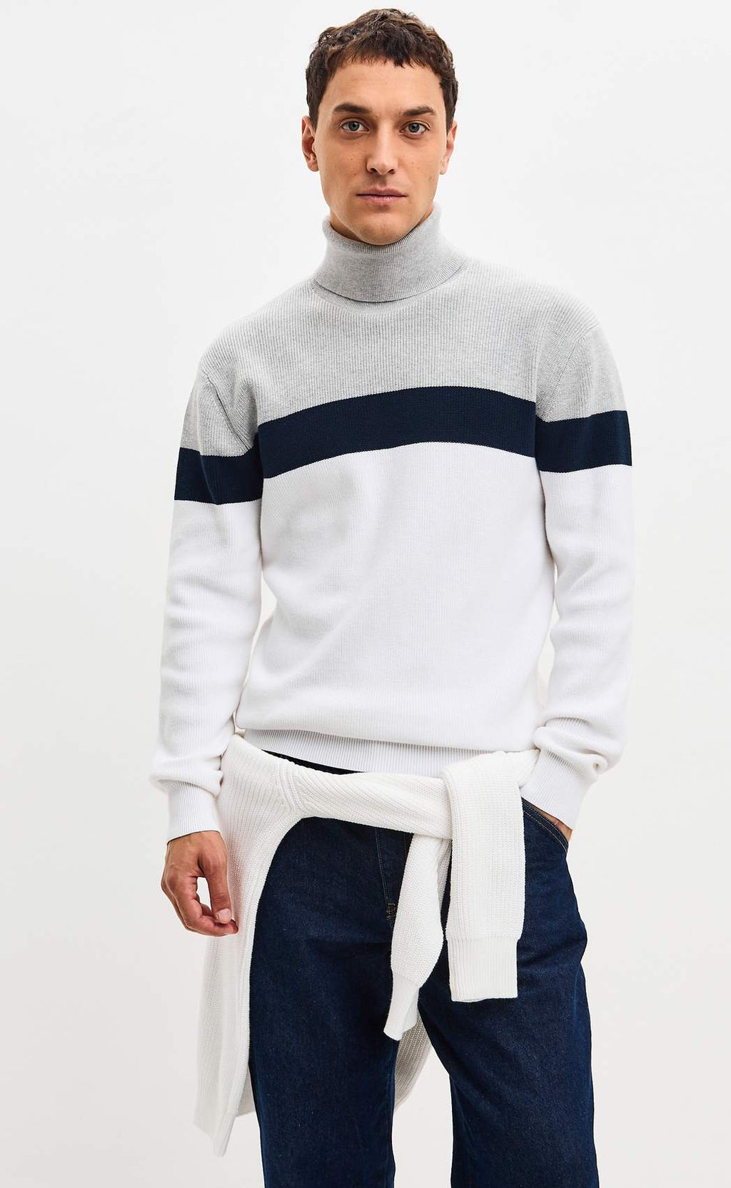 Джемпер P521-1569 white/grey - Primm фото 8