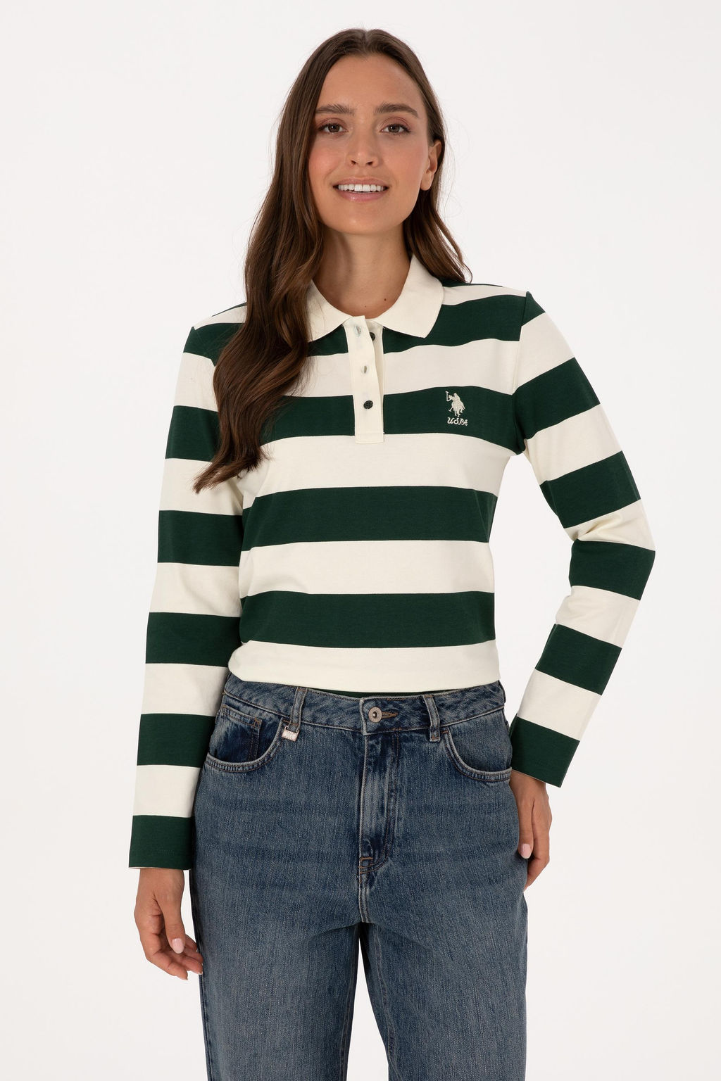 Kad_n Koyu Ye_il Sweatshirt Sepette S_rpriz _ndirim - U.s. polo assn фото 3