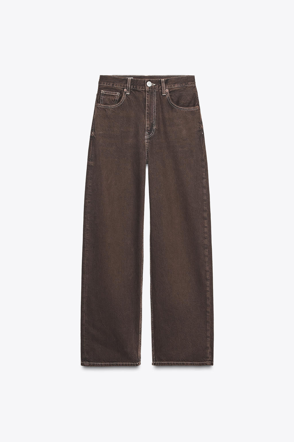 TRF STRAIGHT HIGH-WAIST JEANS - Zara фото 7