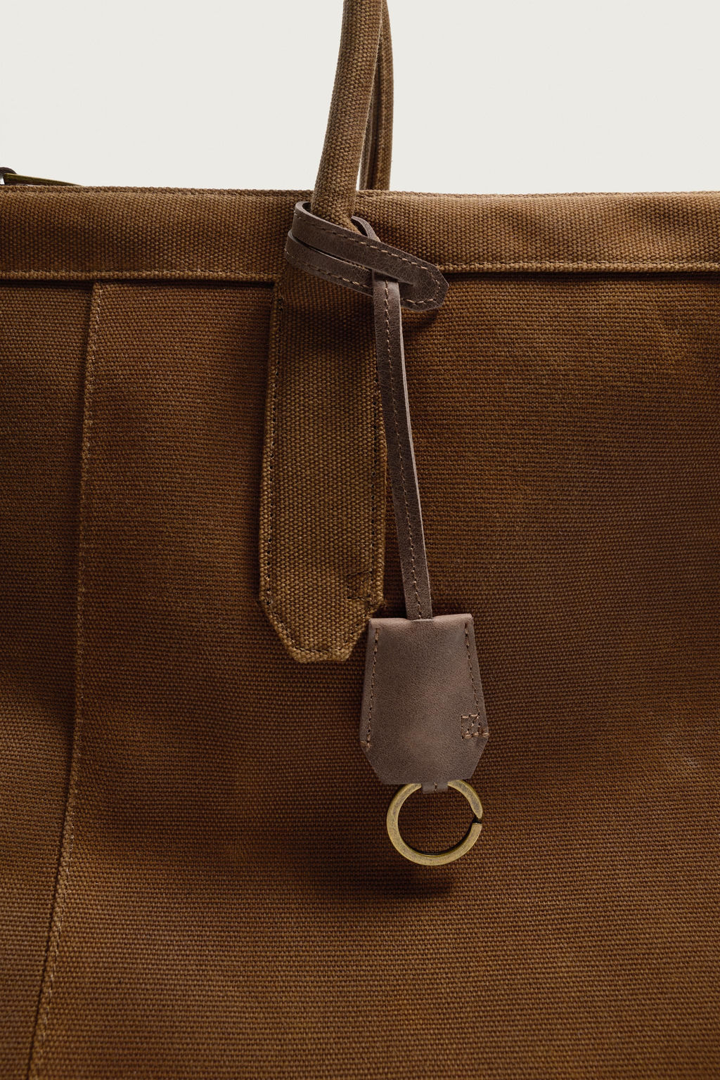 BOLSO SHOPPER DETALLES PIEL / Marr?n Tabaco - Zara фото 7