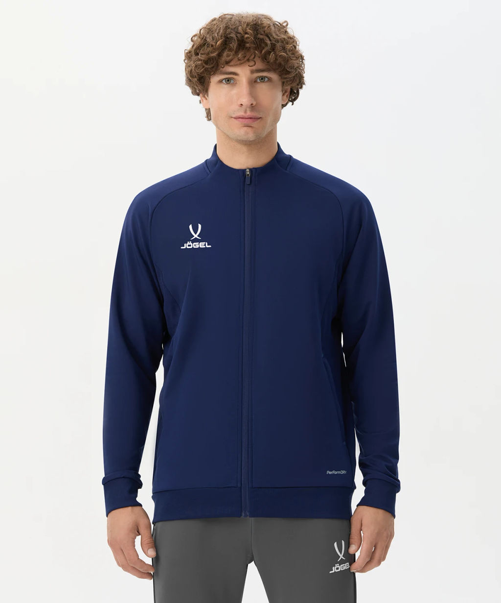 Джемпер тренировочный на молнии JOGEL PREMIER PerFormDRY Training FZ Jacket, темно-синий  фото 6