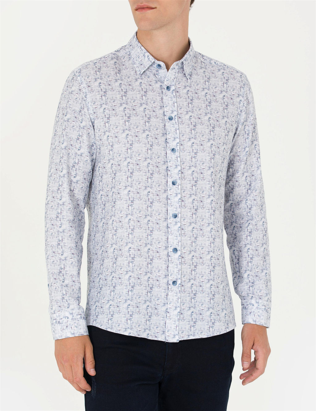 Mavi Slim Fit Uzun Kollu G_mlek - Pierre cardin фото 6