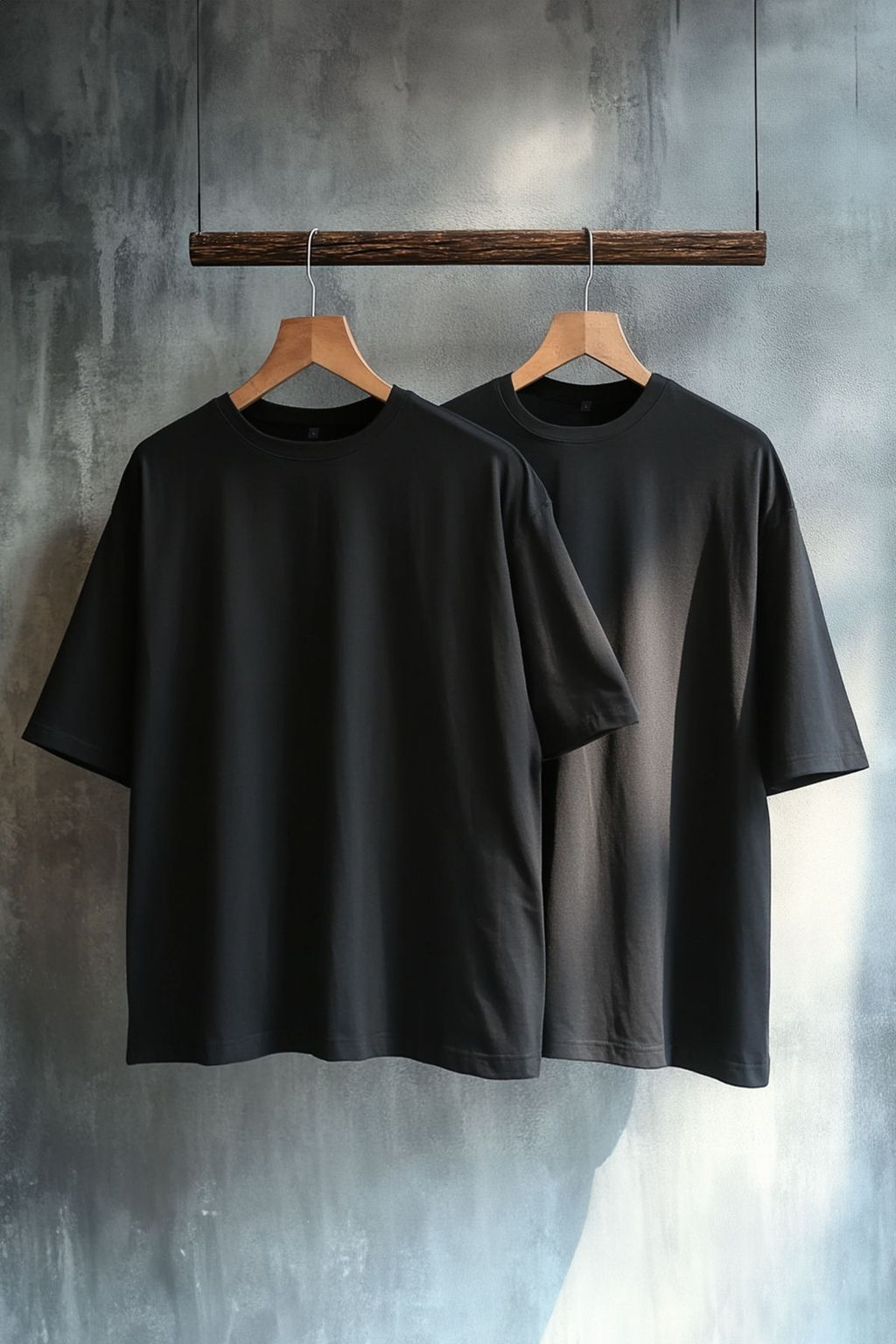 TRENDYOL MAN Siyah-Ekru Oversize 2li Paket Basic %100 Pamuklu T-Shirt TMNSS24TS00038