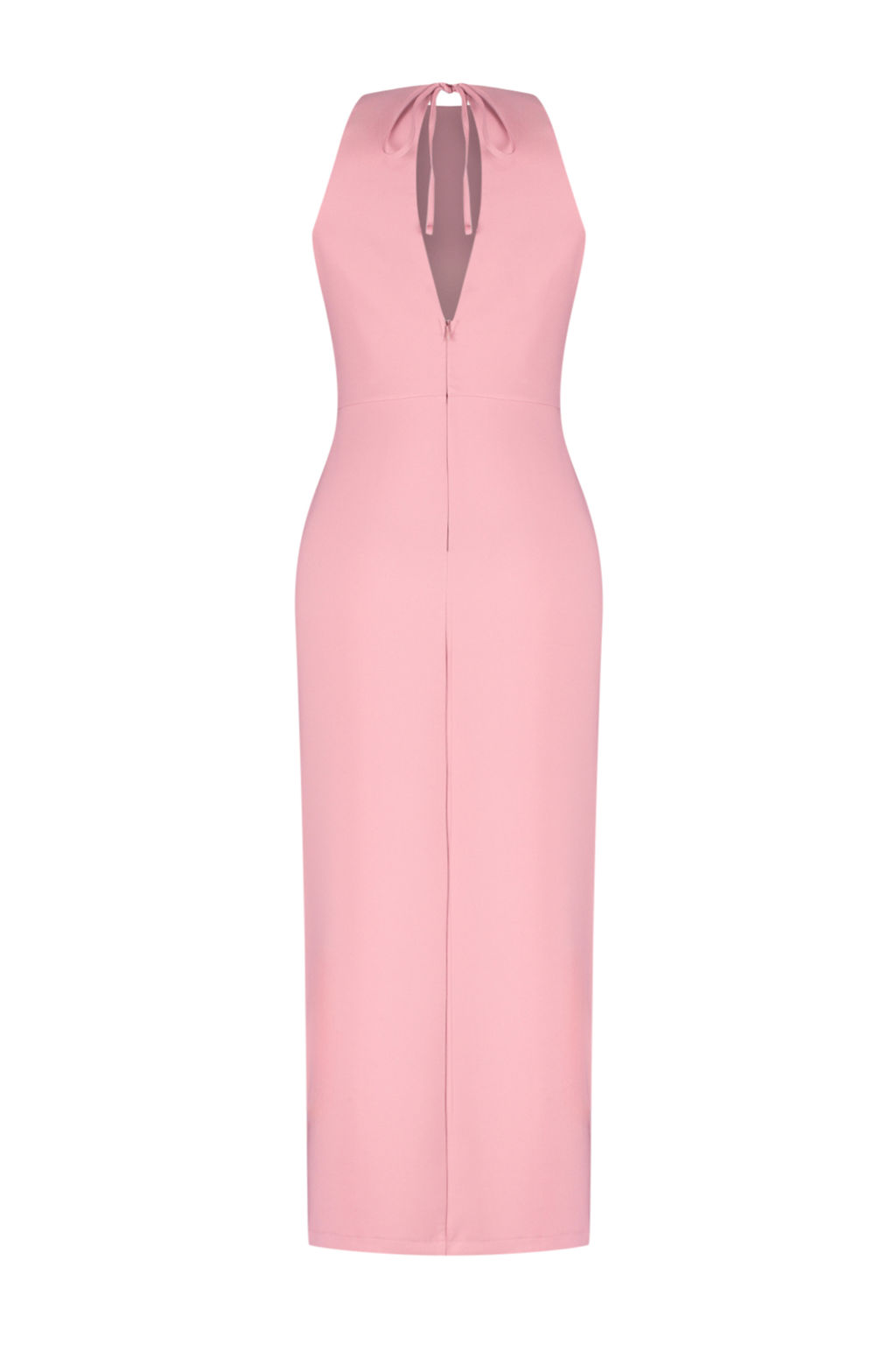 Gul Kurusu A Kesim Halter Yaka Maxi Kalem Etek Dokuma Elbise TWOSS24EL00612 - Trendyolmilla фото 14