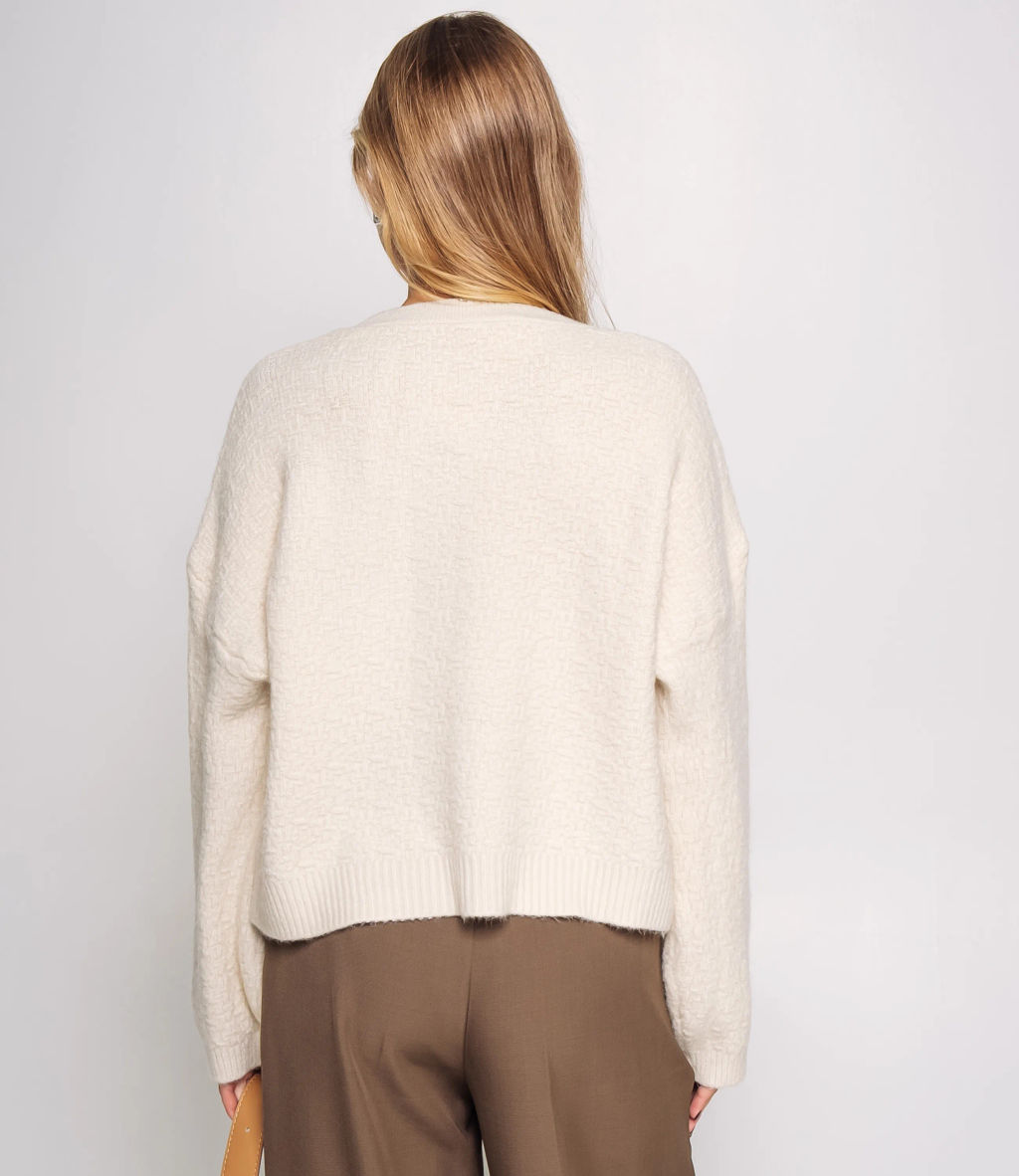 Джемпер #КТ6137, светло-бежевый - Dommod фото 3
