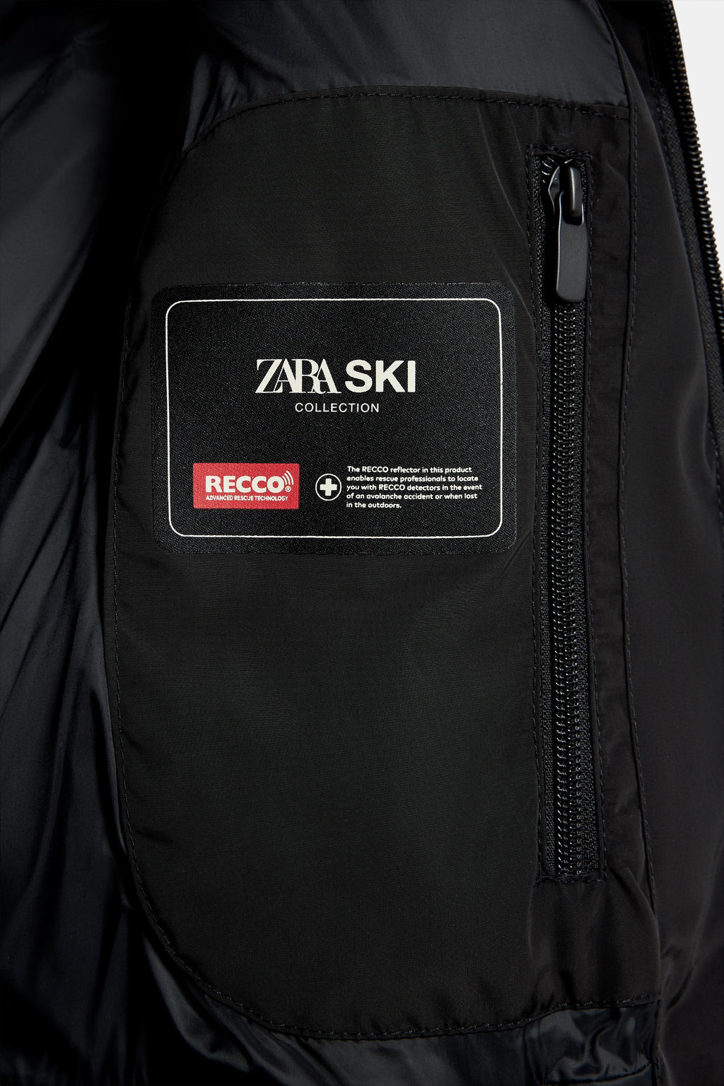 FLEECE HEIQ XREFLEX RECCO® TECHNOLOGY SKI COLLECTION PUFFER JACKET - Zara фото 14