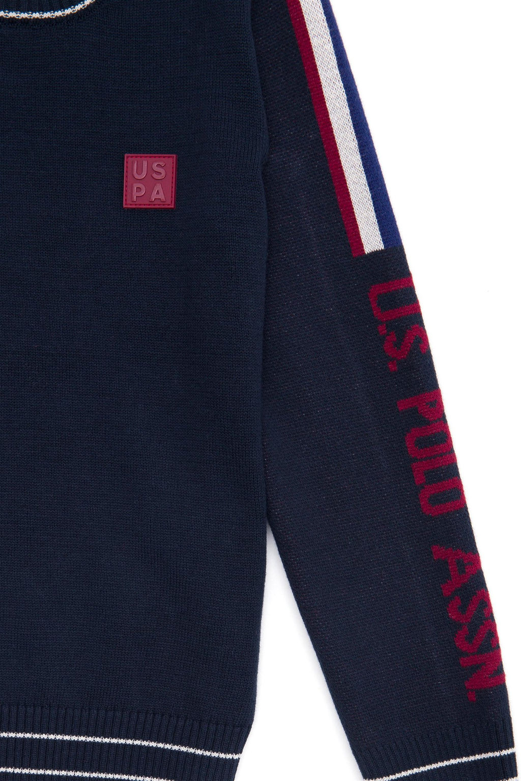 U. S. Polo Assn Темно-синий трикотажный свитер с круглым вырезом для мальчика - U.s. polo assn фото 6