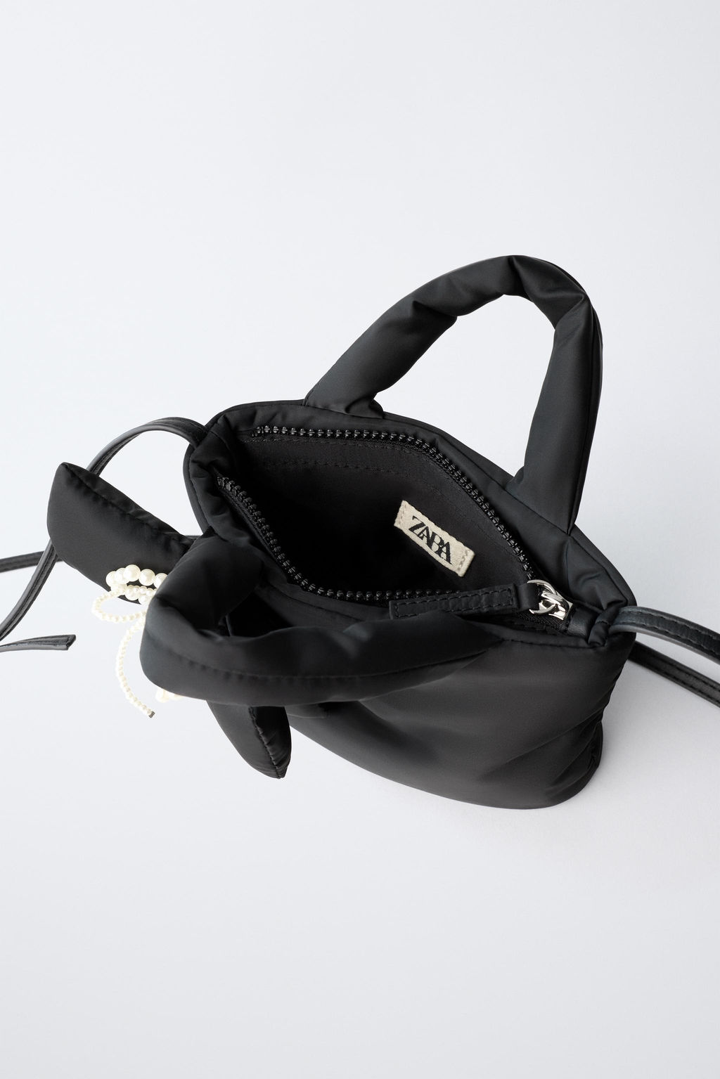 NYLON CROSSBODY BAG WITH BOW - Zara фото 4