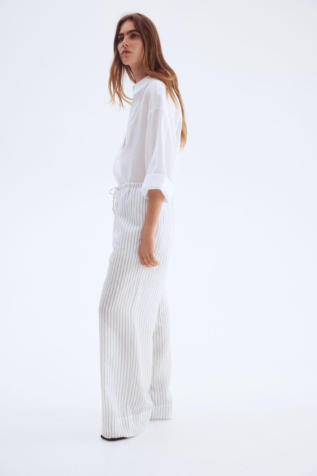 Pantal?n amplio con cord?n de ajuste - H&m фото 6