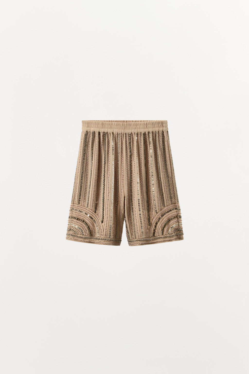 BERMUDA ABALORIOS LENTEJUELAS / Beige - Zara фото 4