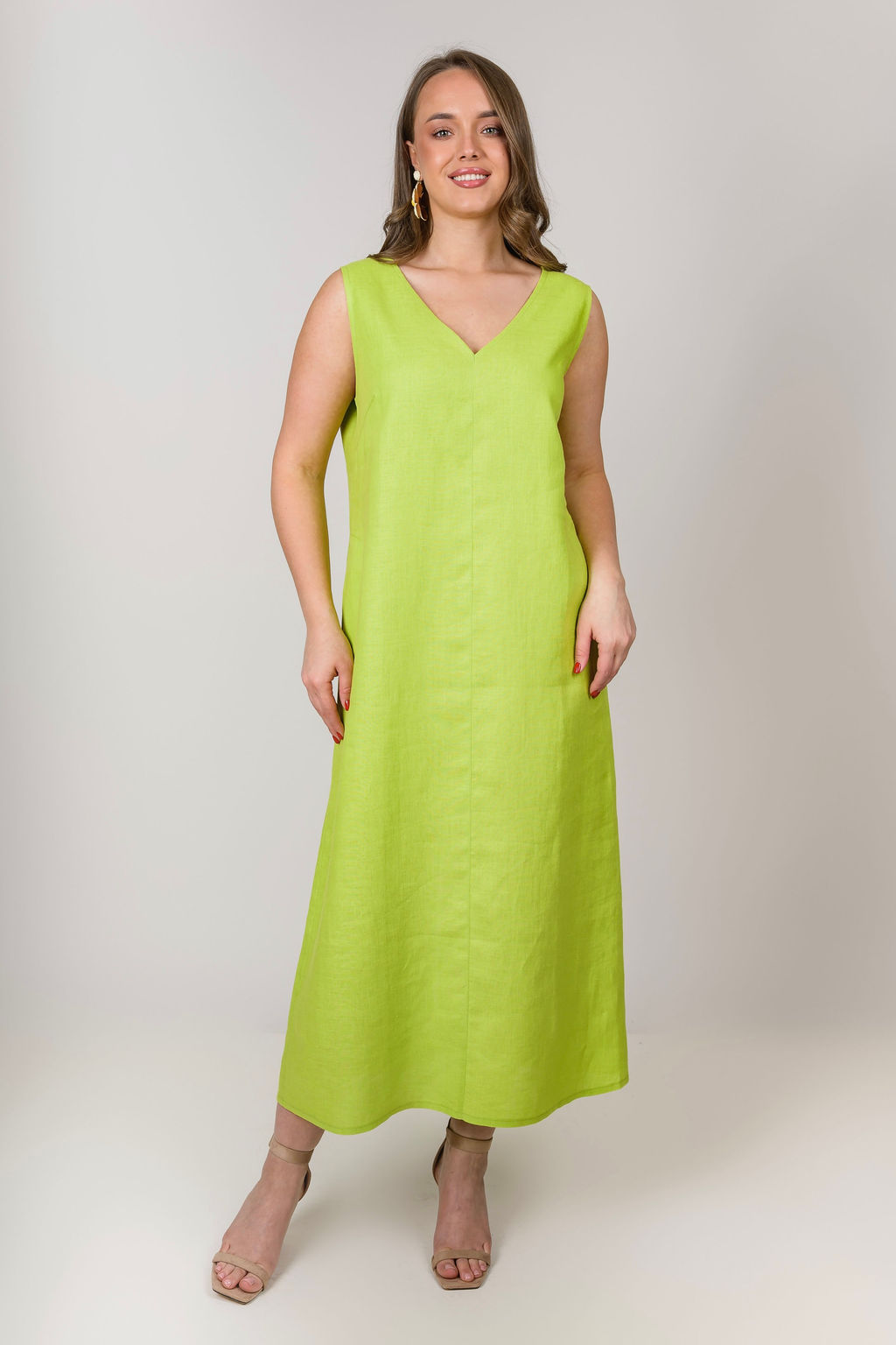 Сарафан платье 100% лен А-силуэт