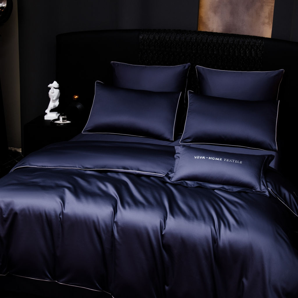 Комплект постельного белья Однотонный Сатин Премиум на резинке OCPR011 180*200*30;160*200*30;140*200*30 Дуэт Семейный 4 Наволочки