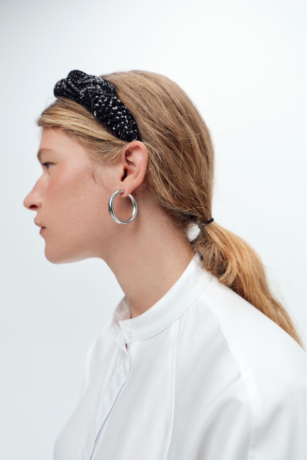 BEADED VELVET HEADBAND - Zara фото 2