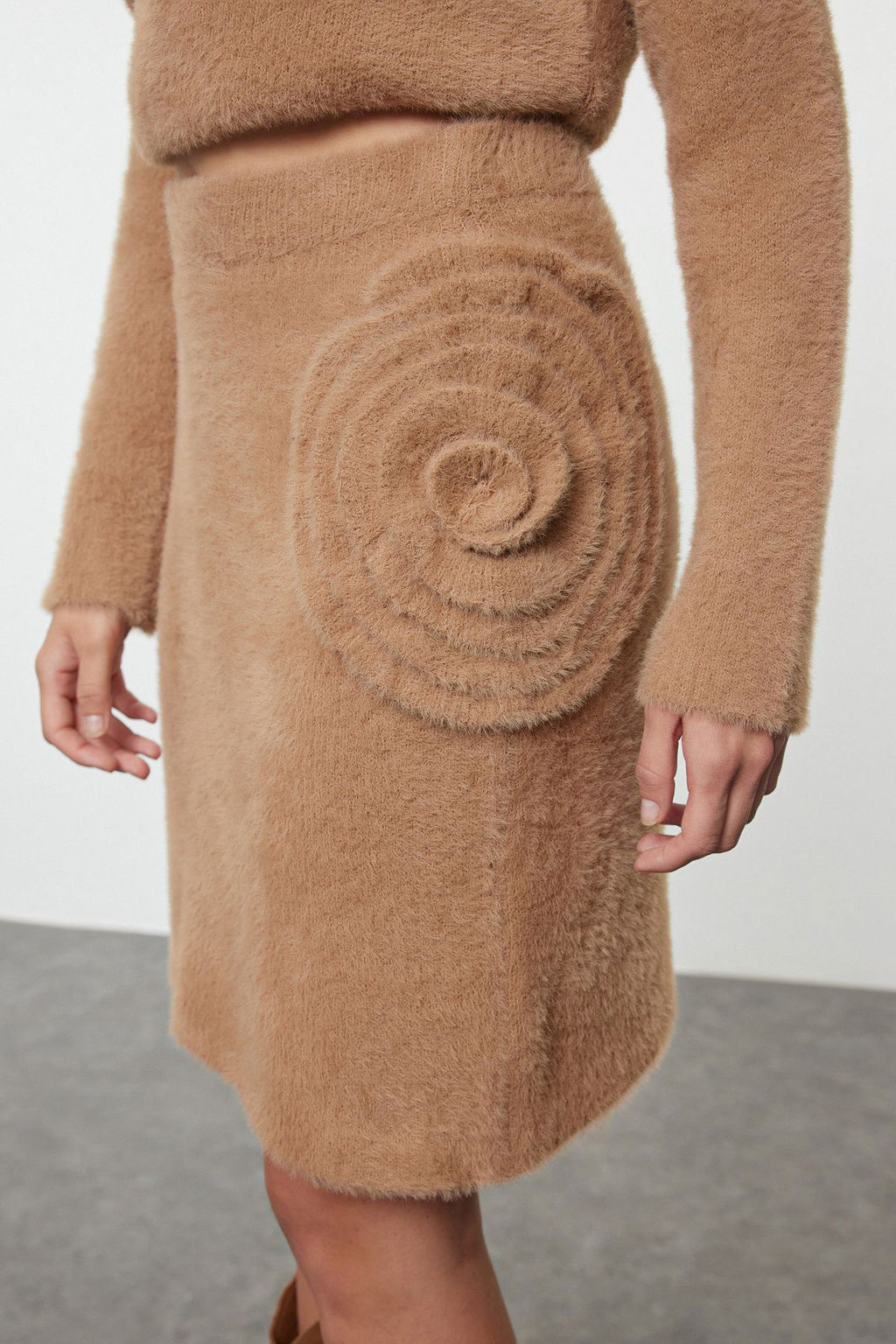 Camel Tuylu Yumusak Dokulu Triko Alt-Ust Tak?m TWOAW25AU00040 - Trendyolmilla фото 4