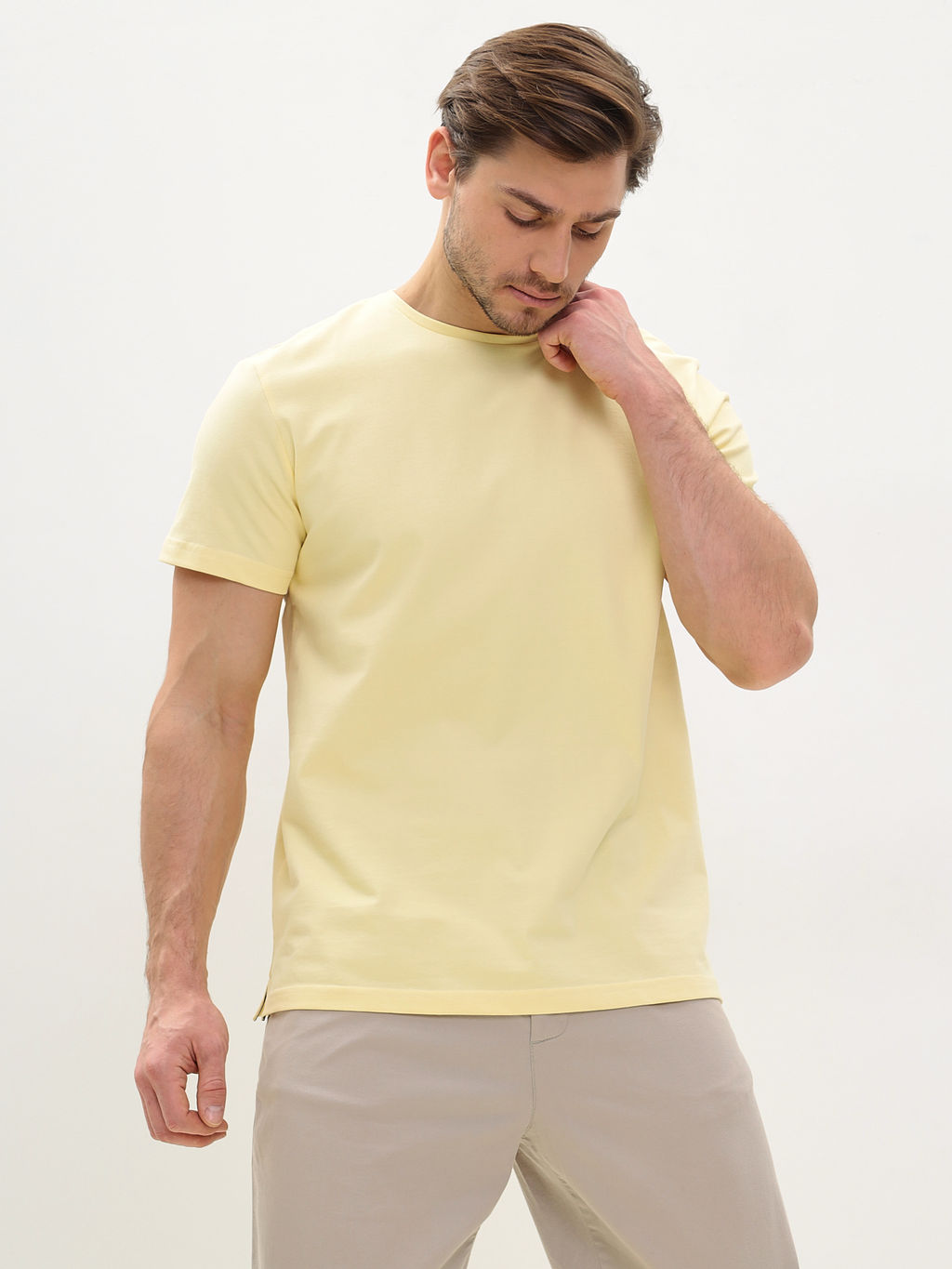 Футболка мужская короткий рукав GREG G145-PO4T-SA0048 (лимон)  фото 7