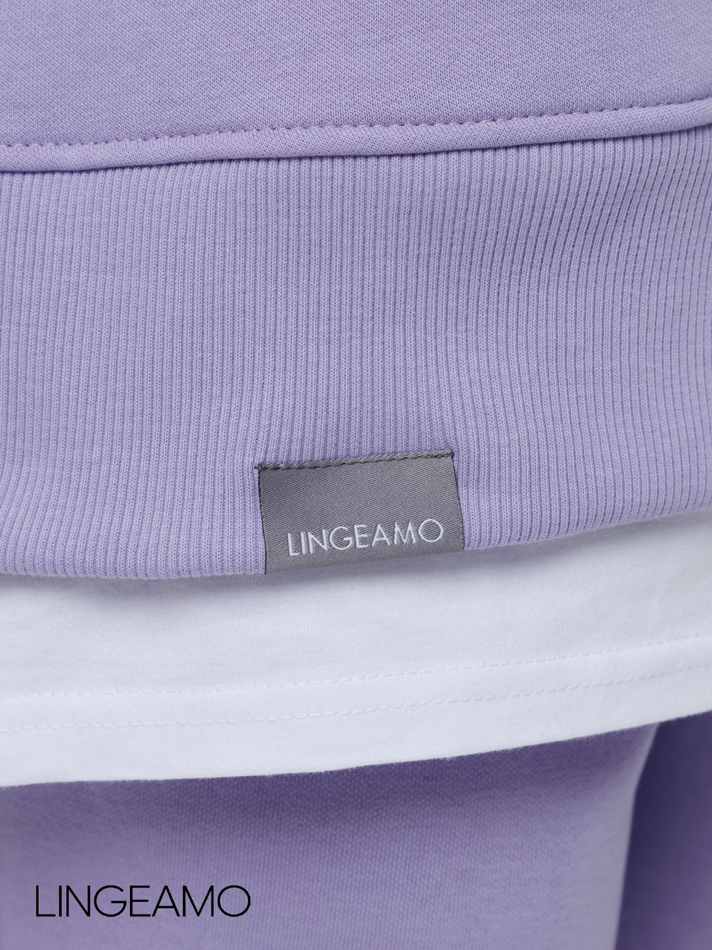 Женский свитшот оверсайз из футера с начесом Lingeamo сиреневый ВК-23 (32)  фото 10