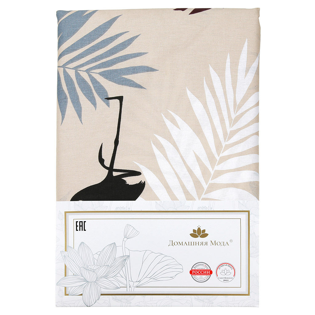 Пододеяльник на кнопках 1,5 спальный Тропики 145х215см, поплин Комфорт 115г/м2, хлопок 100%, упаковка классическая ПВХ 28х41см, Домашняя мода (Россия)  фото 4