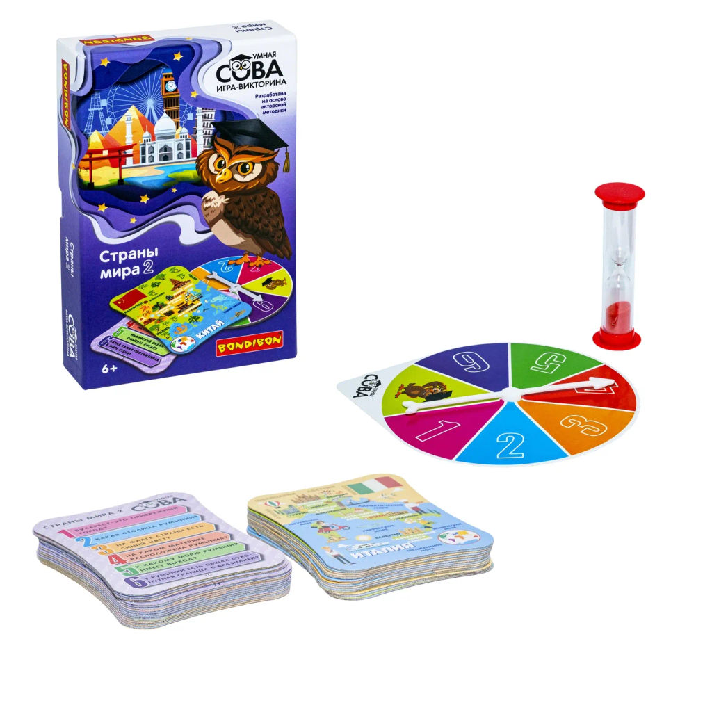 Игра-викторина Умная Сова СТРАНЫ МИРА 2, BOX 21x3x20