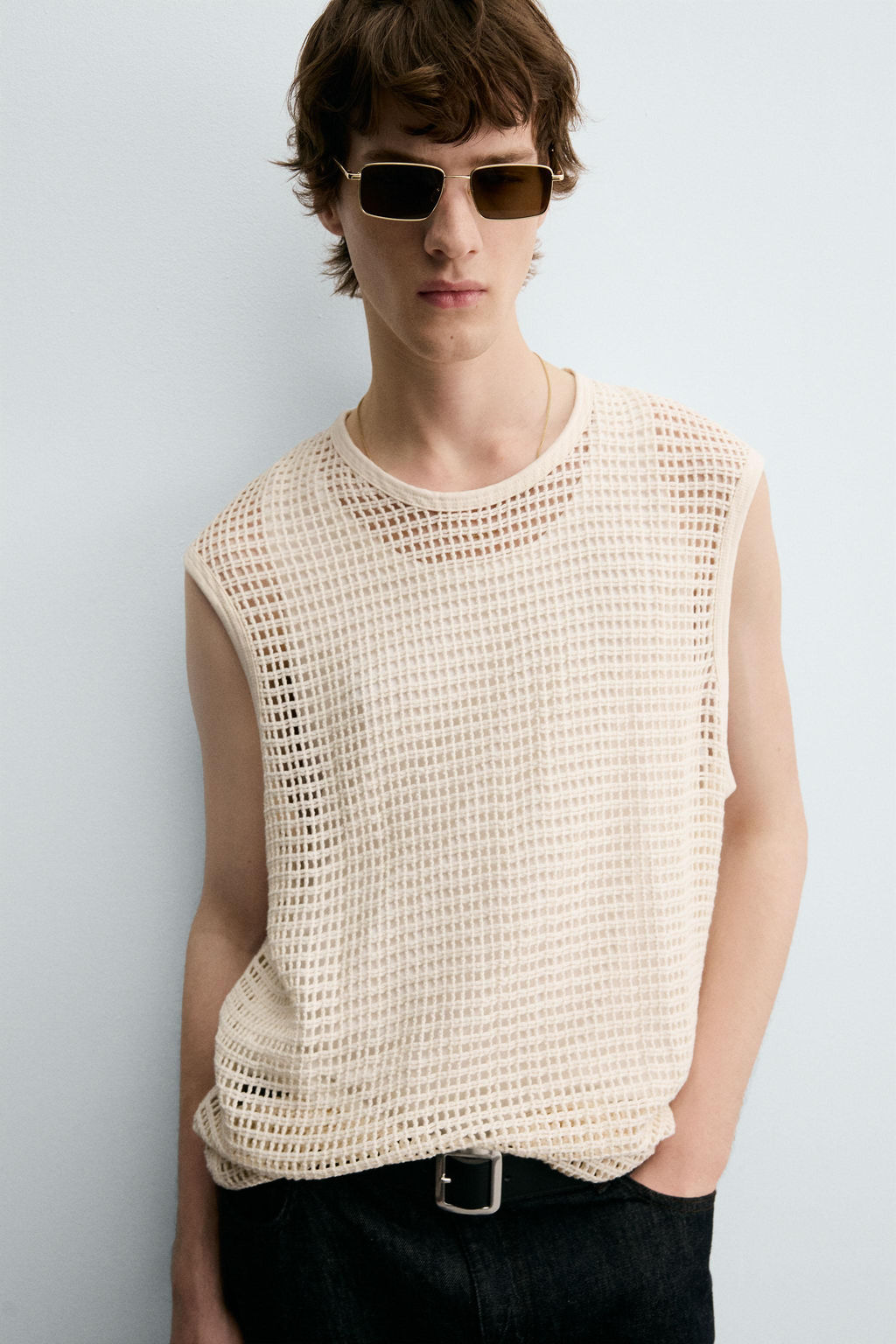 CROCHET TEXTURED T-SHIRT - Zara фото 5