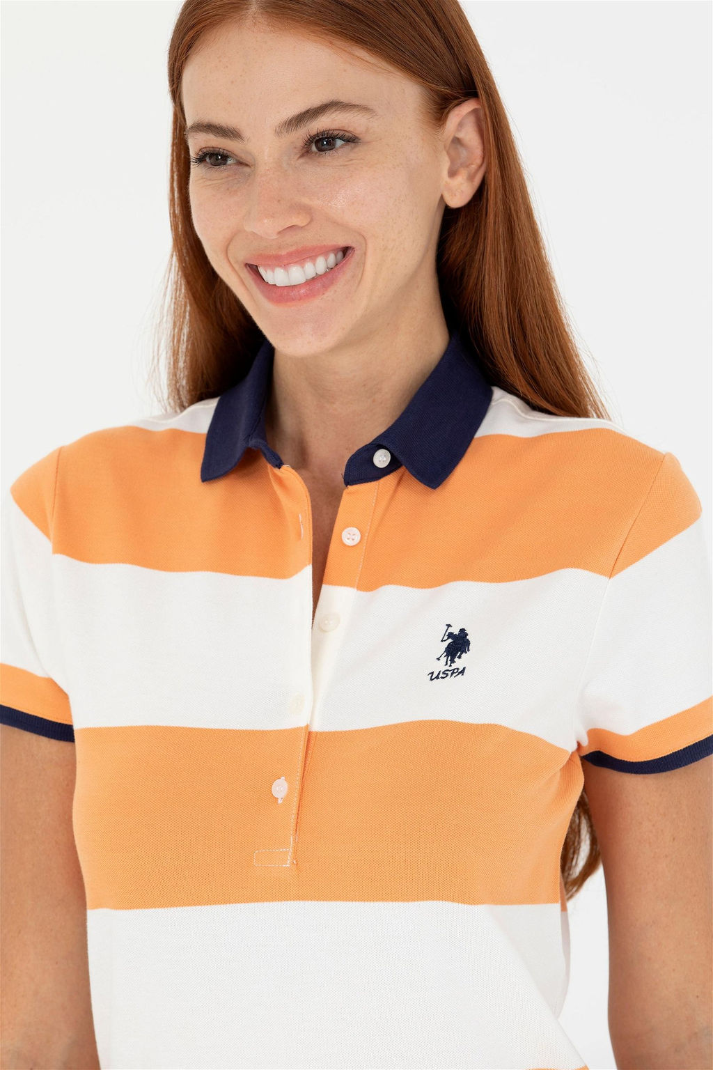 Женская оранжевая футболка - U.s. polo assn фото 9