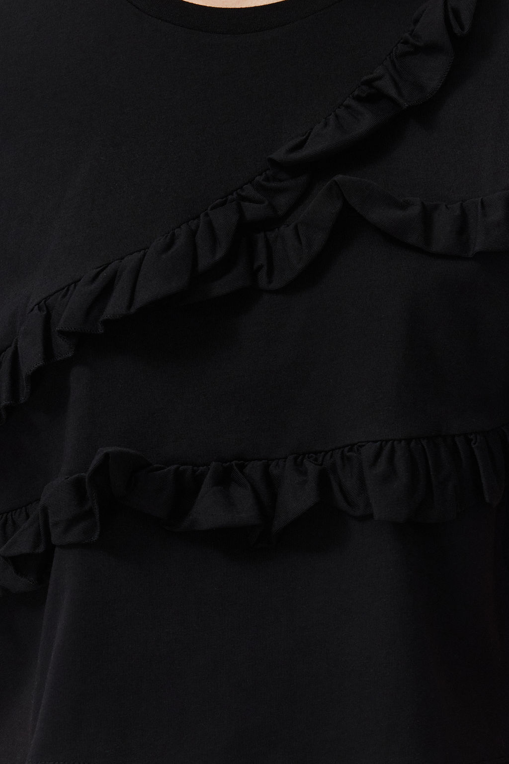 TRENDYOLMILLA Beyaz %100 Pamuk F?rf?r Detayl? Relaxed/Rahat Kal?p K?sa Kollu Orme T-Shirt TWOSS24TS00232  фото 12