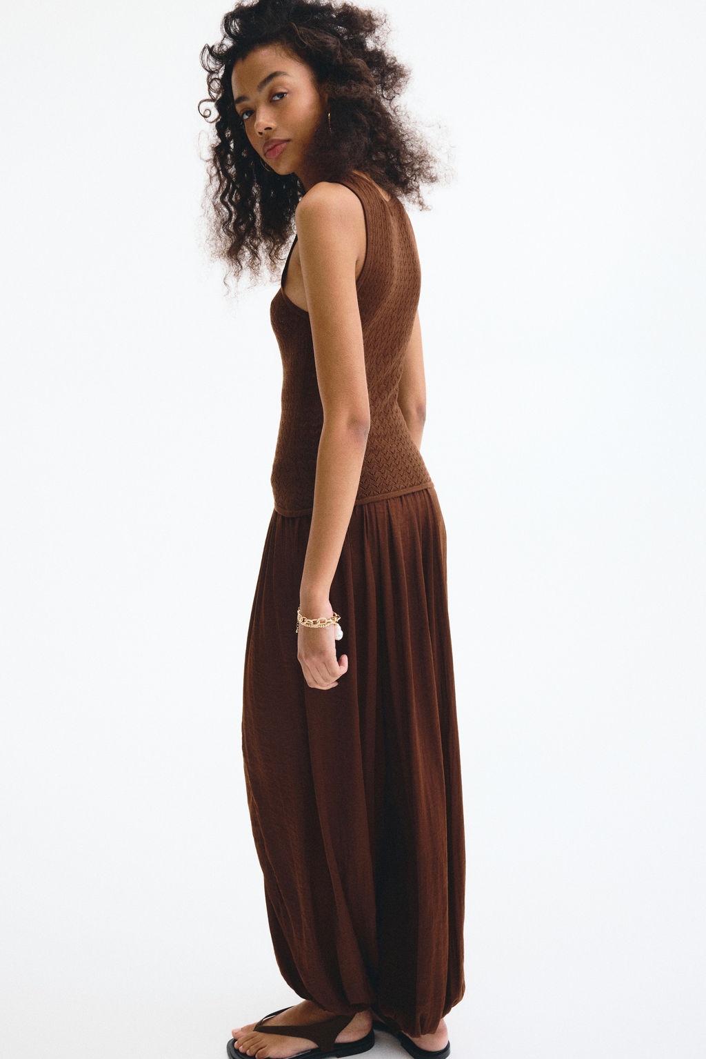 Top en punto pointelle con lazada - H&m фото 5