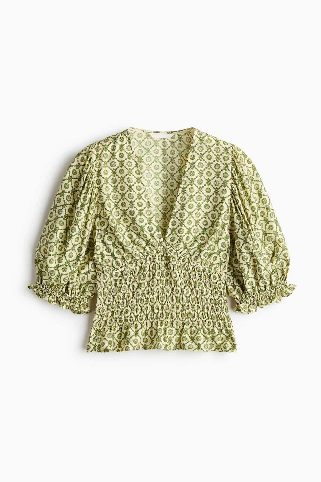 Blusa con cintura nido de abeja - H&m фото 2