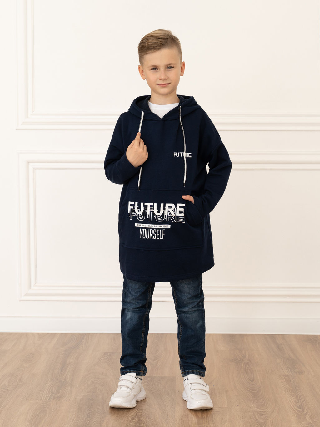 Толстовка детская темносиняя Future