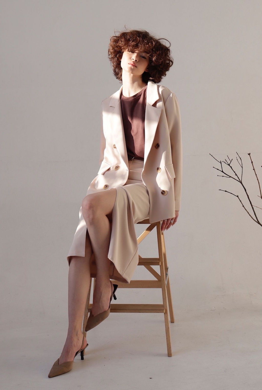 Жакет двубортный айвори - Martichelli фото 4