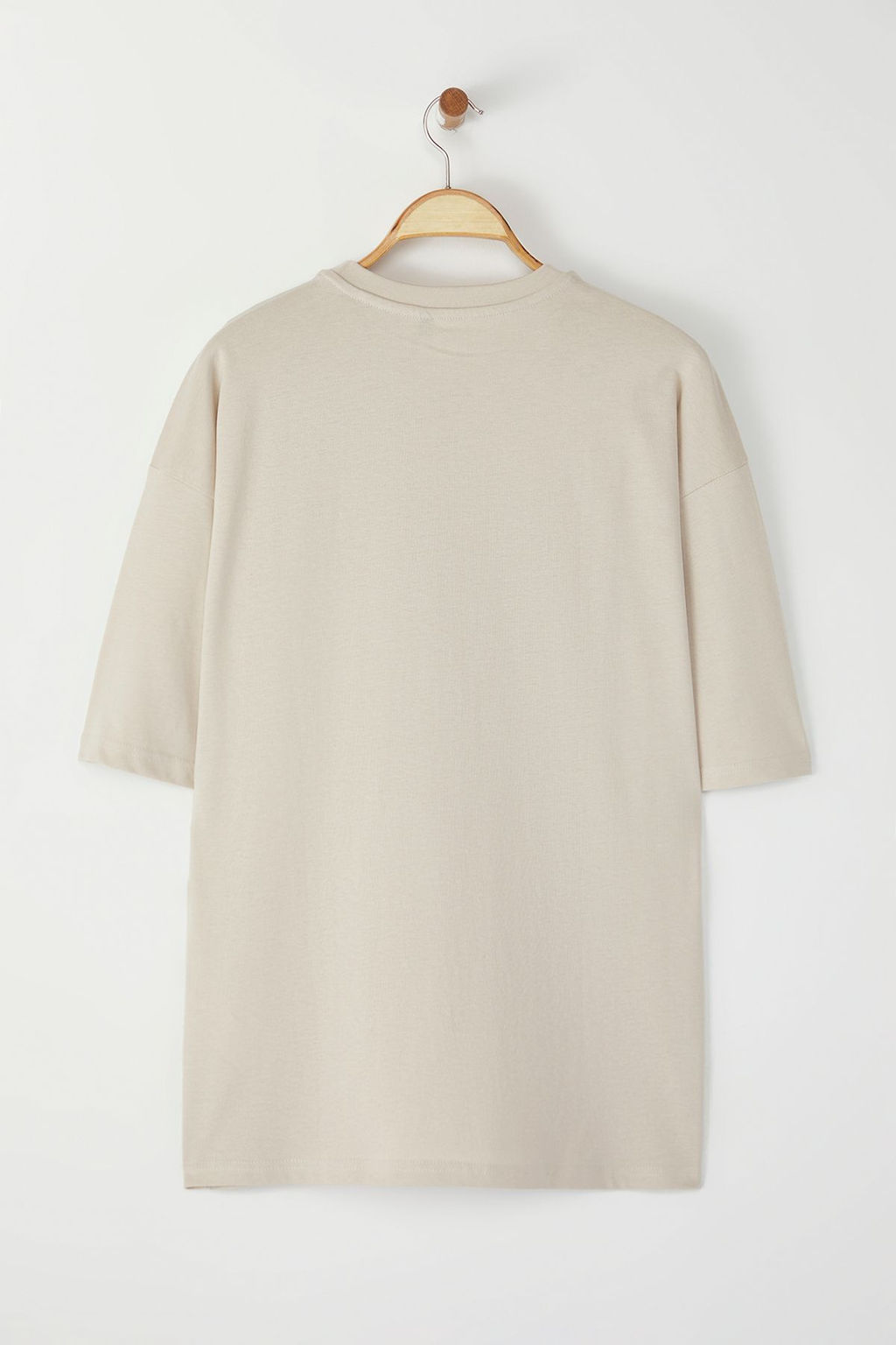 TRENDYOL MAN Haki Oversize/Genis Kesim %100 Pamuklu Bisiklet Yaka Minimal Yaz? Bask?l? T-Shirt TMNSS23TS00084 - Trendyolmilla фото 9