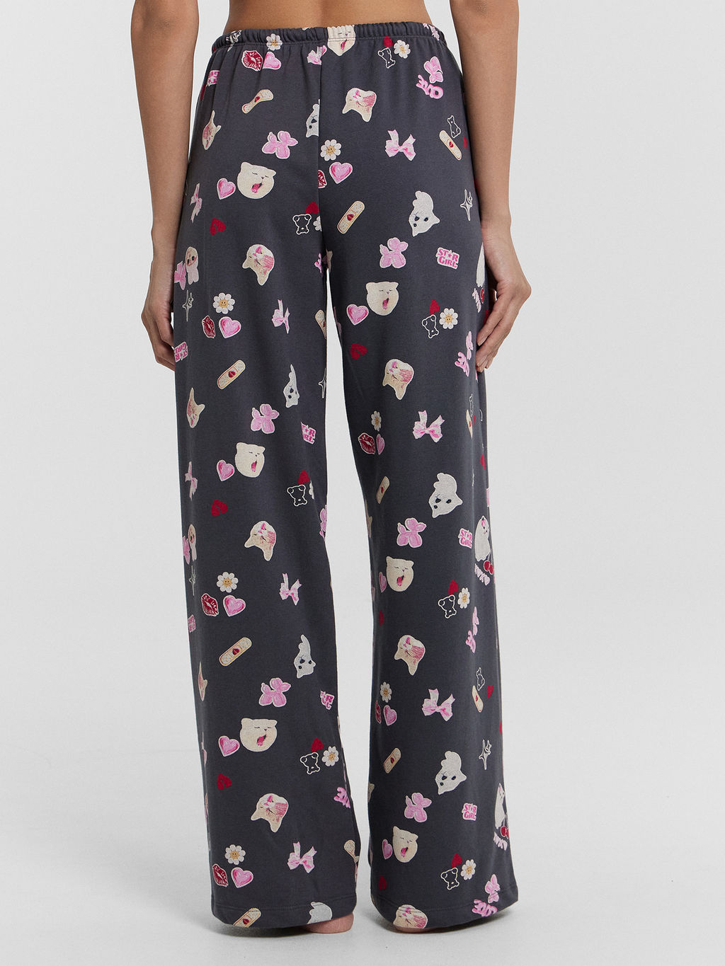 Брюки домашние женские серые с принтом - Mark formelle фото 3