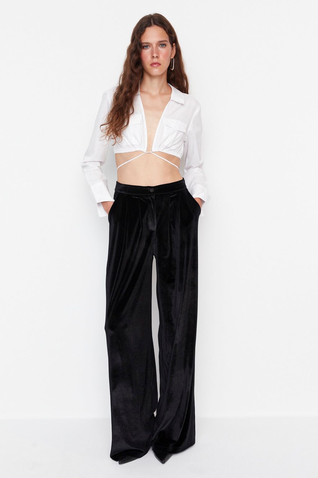 TRENDYOLMILLA Limited Edition Haki Kadife Pantolon TPRAW23PL00017  фото 11