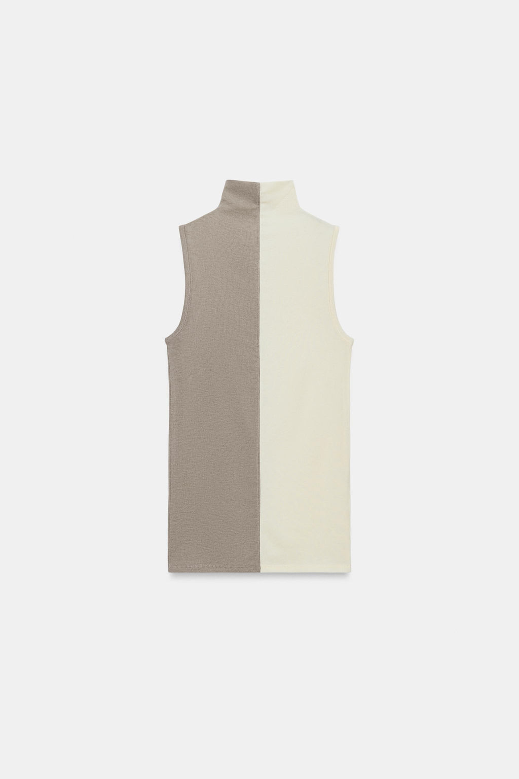 CAMISETA HALTER MANGA SISA / Crudo / Beige - Zara фото 4