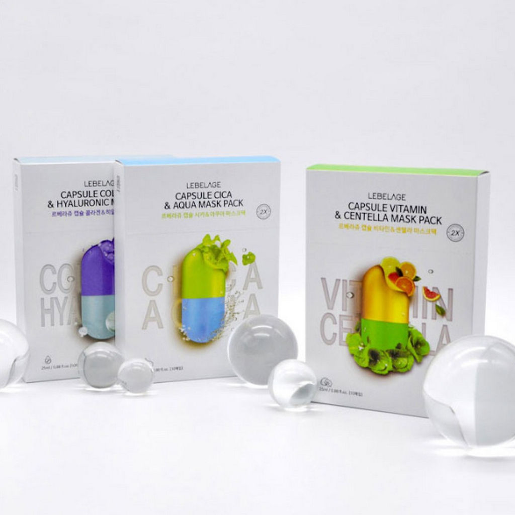 Lebelage Тканевая маска для лица c коллагеном и гиалуроновой кислотой / Capsule Collagen & Hyaluronic Mask Pack, 25 мл