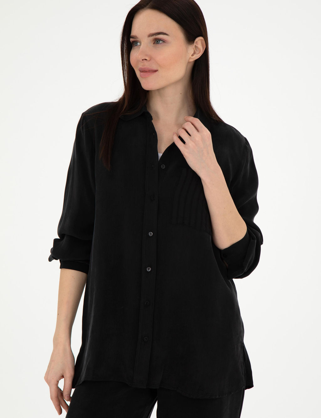 Siyah Comfort Fit Uzun Kollu G_mlek - Pierre cardin фото 3
