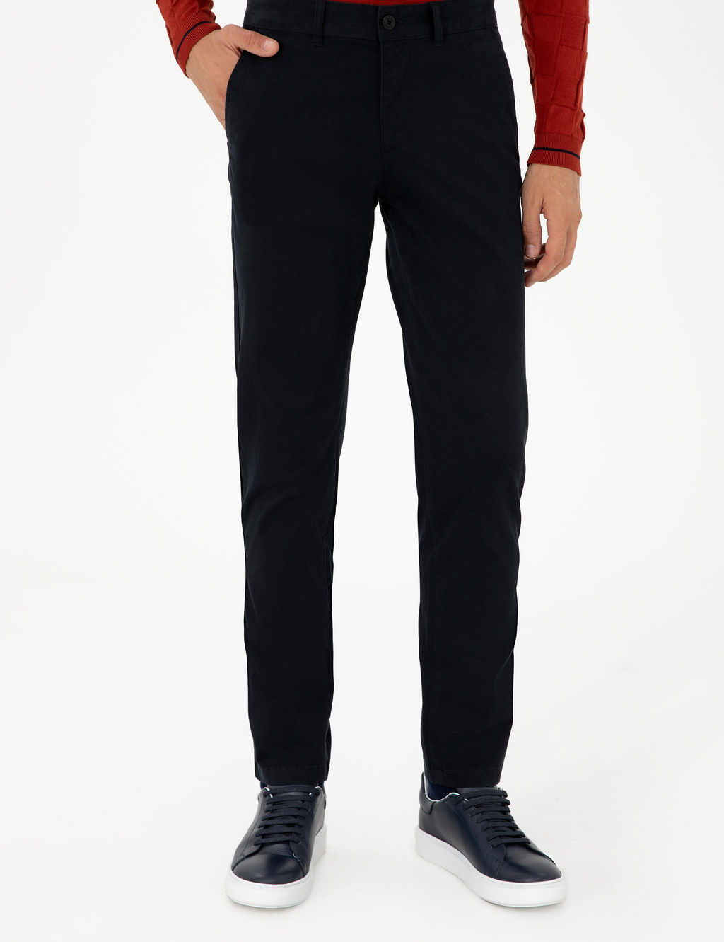 Черные зауженные брюки из плотной ткани - Cacharel фото 2