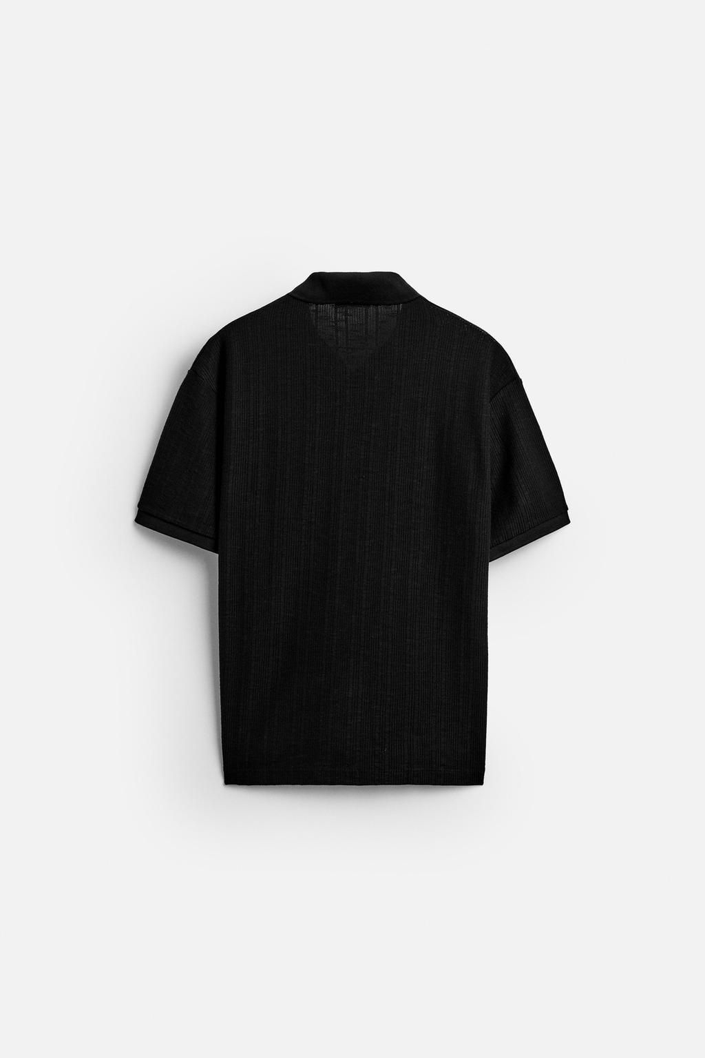 VERTICAL TEXTURED POLO SHIRT - Zara фото 32