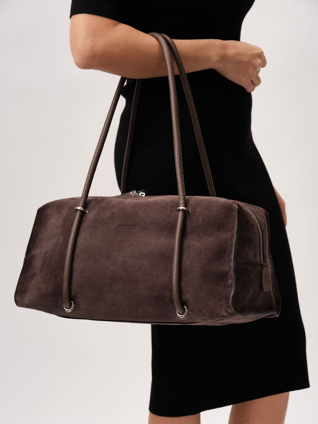 Замшевая сумка Deboro 31151 коричневый шоколад